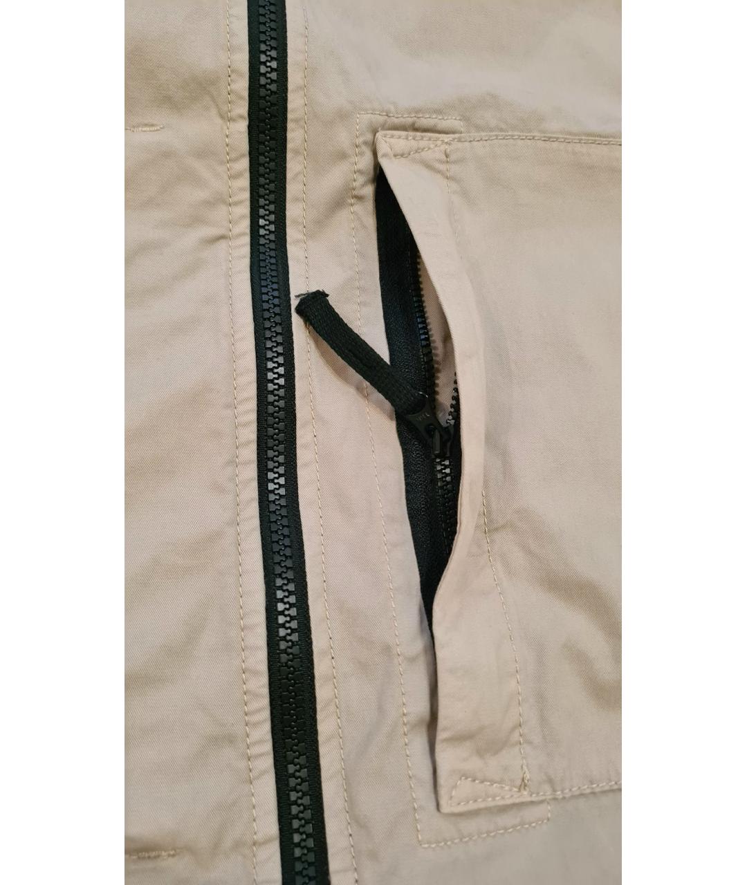 STONE ISLAND Бежевая хлопковая куртка, фото 6