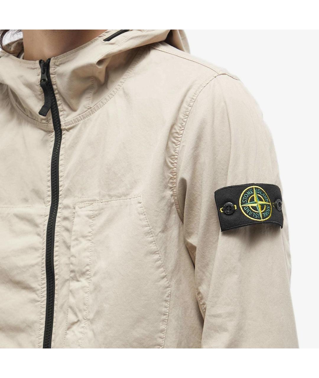 STONE ISLAND Бежевая хлопковая куртка, фото 3
