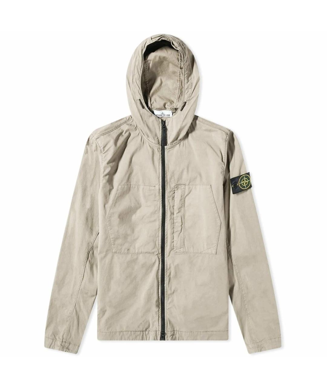 STONE ISLAND Бежевая хлопковая куртка, фото 1
