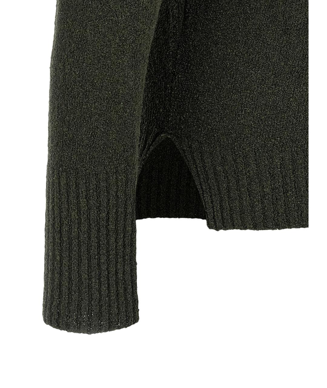 MA'RY'YA Зеленые хлопковое поло с длинным рукавом, фото 3