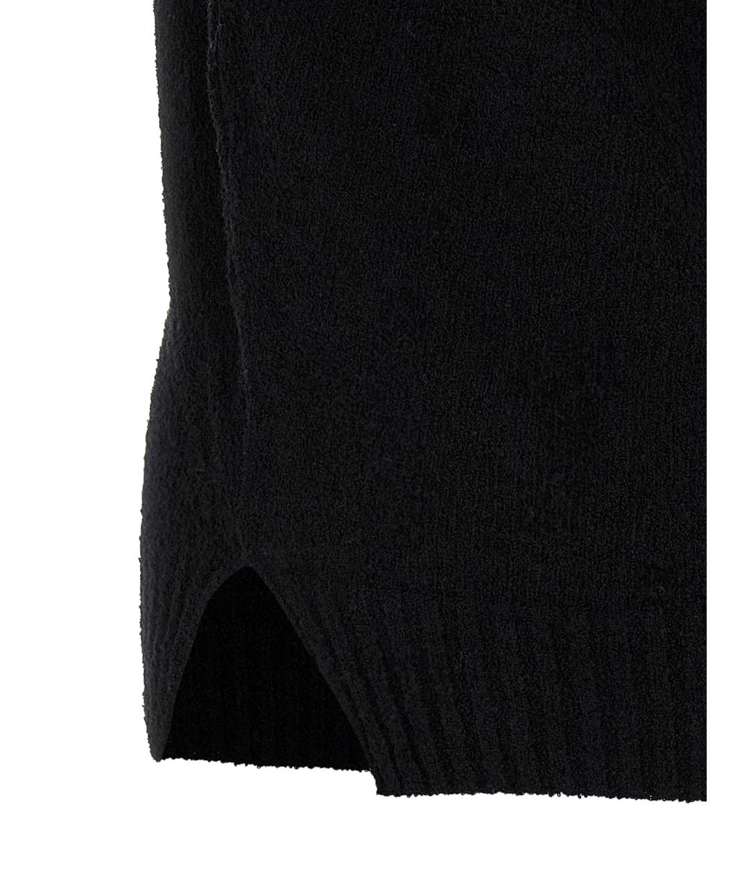 MA'RY'YA Черное хлопковое поло с коротким рукавом, фото 4