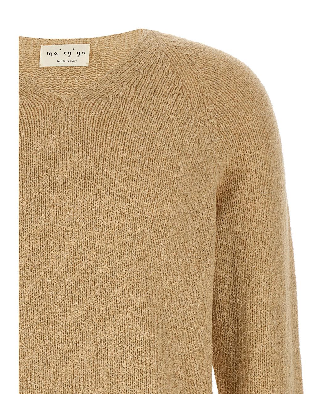 MA'RY'YA Бежевый хлопковый джемпер / свитер, фото 3