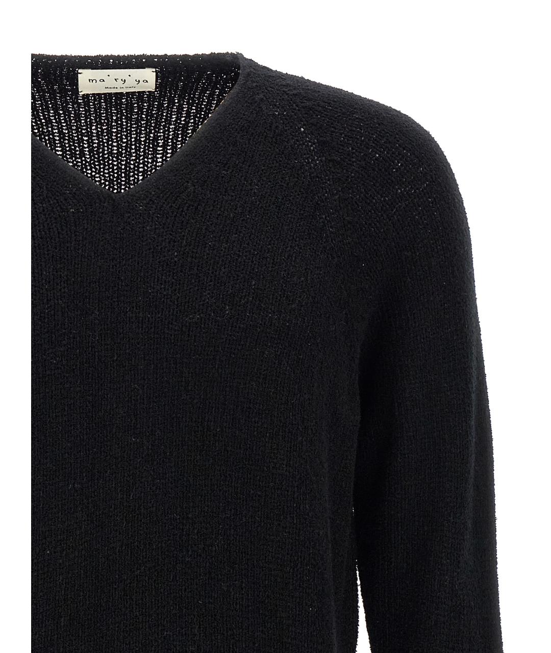 MA'RY'YA Черный хлопковый джемпер / свитер, фото 3