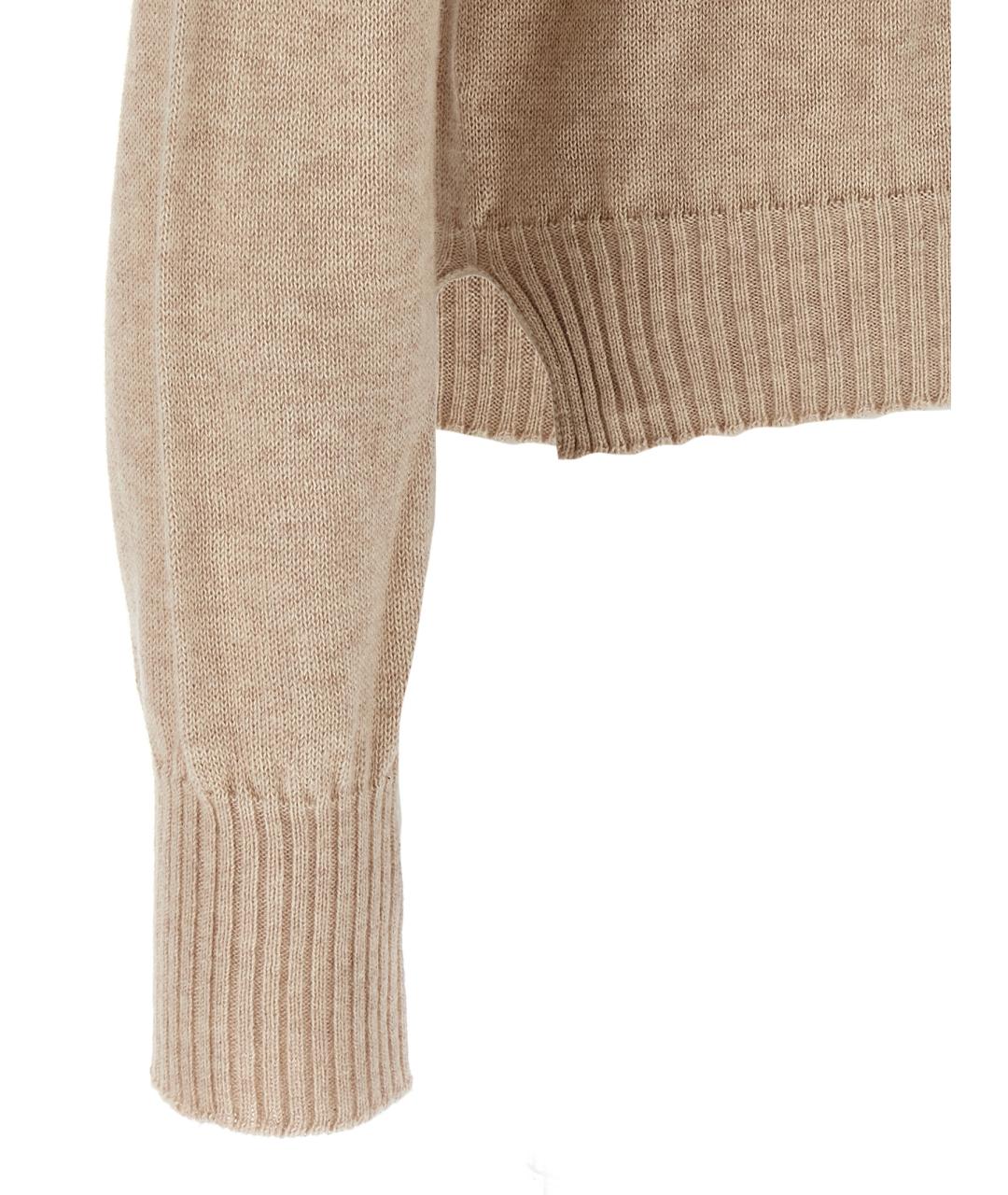 MA'RY'YA Бежевый хлопковый джемпер / свитер, фото 4
