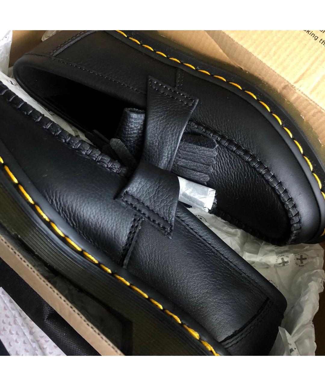 DR. MARTENS Черные кожаные лоферы, фото 5