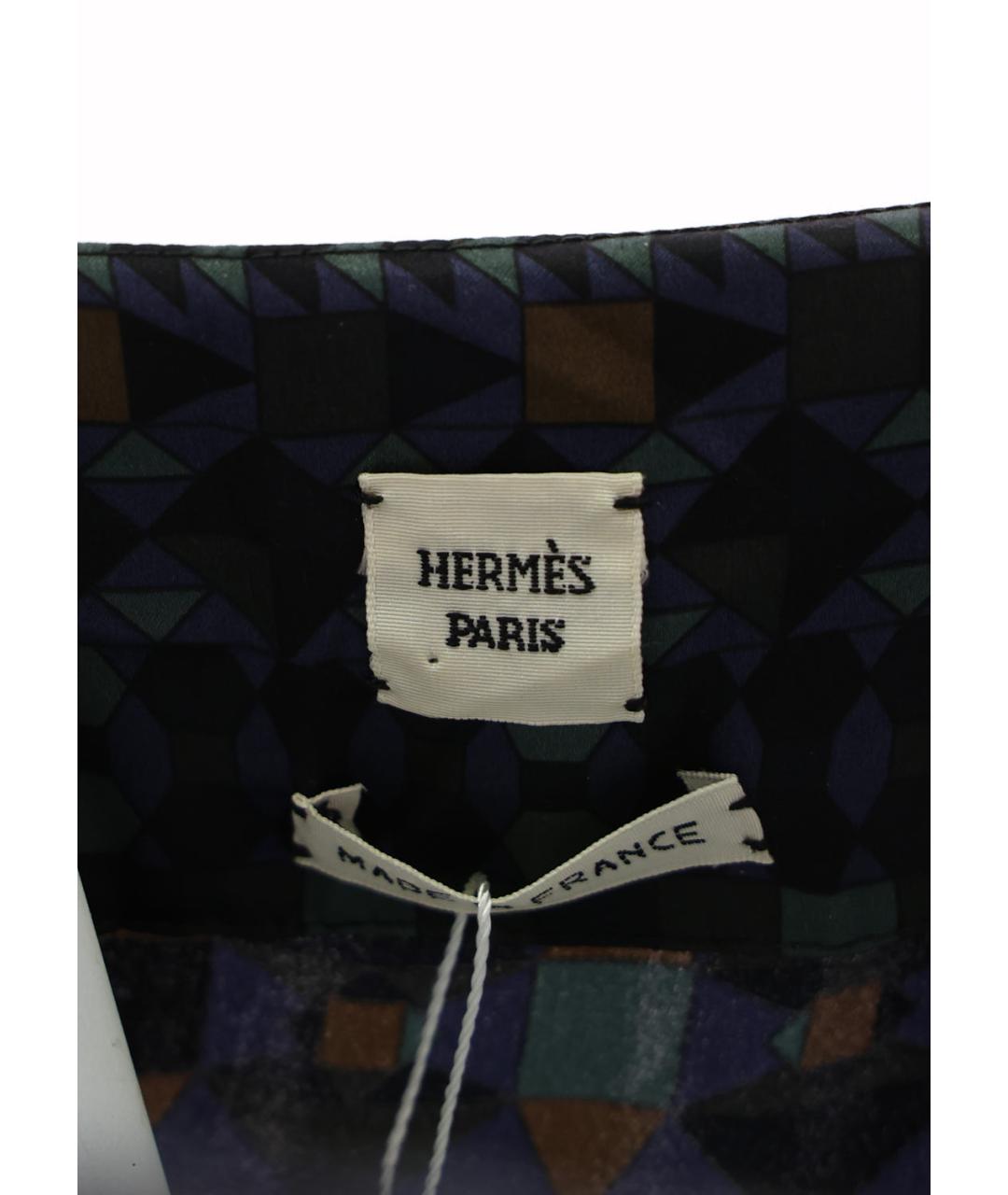 HERMES Мульти шелковое повседневное платье, фото 4