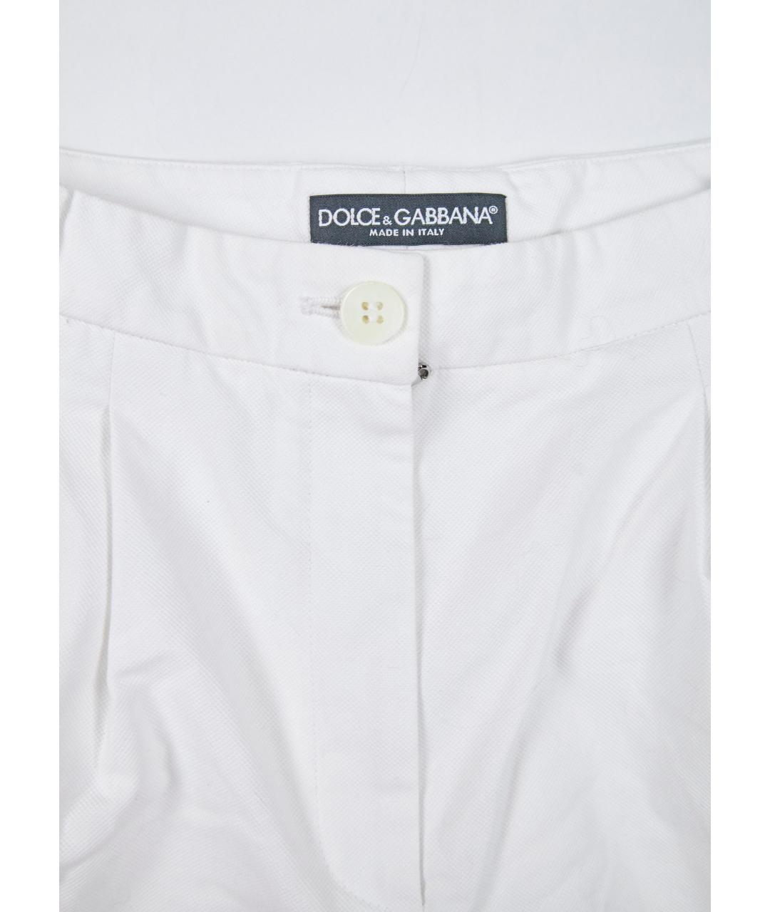 DOLCE&GABBANA Белые хлопковые шорты, фото 3