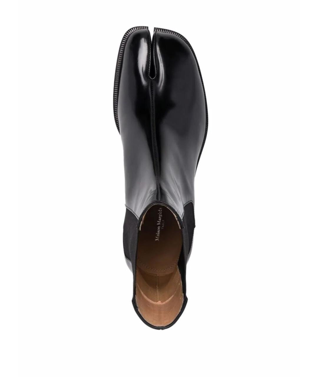 MAISON MARGIELA Черные низкие ботинки из лакированной кожи, фото 4