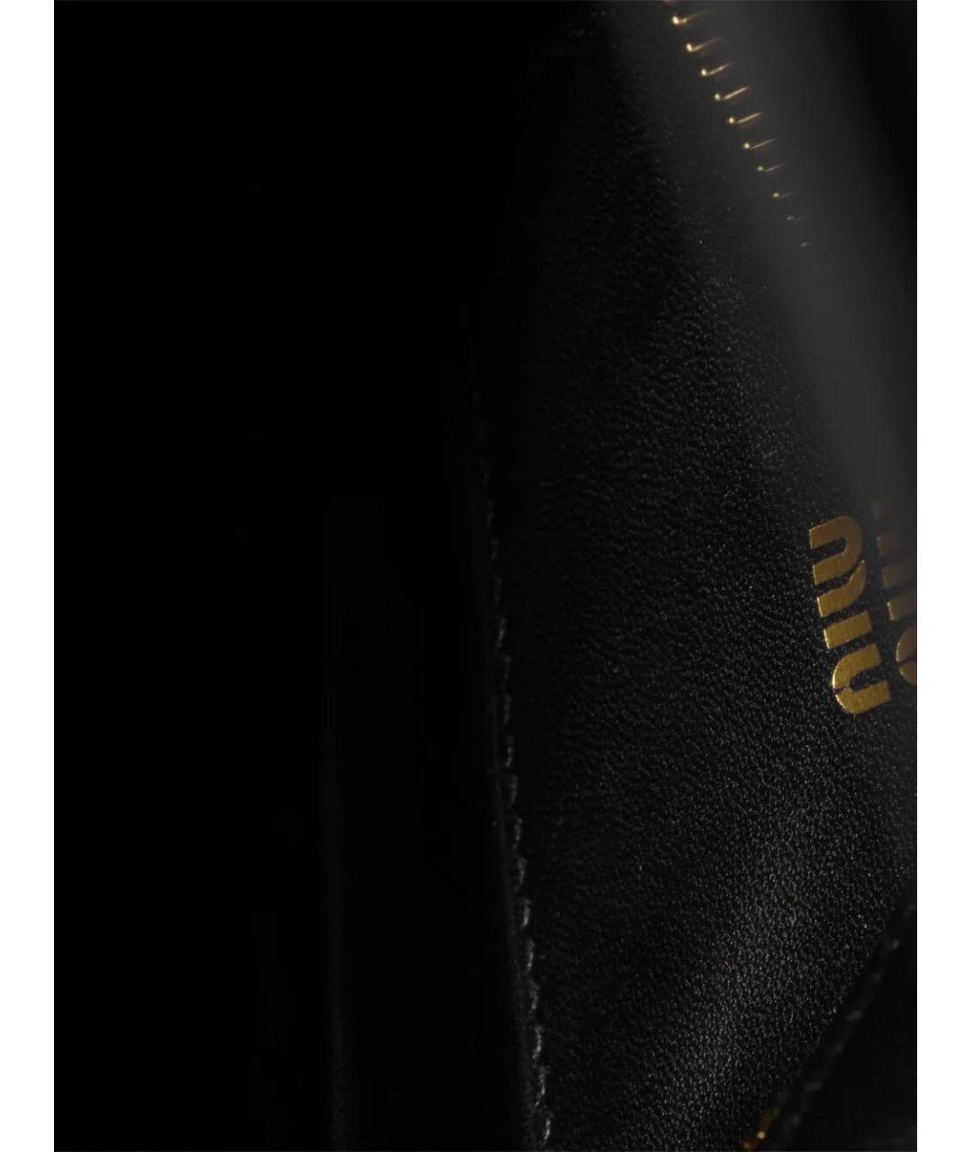 MIU MIU Черная кожаная сумка через плечо, фото 5