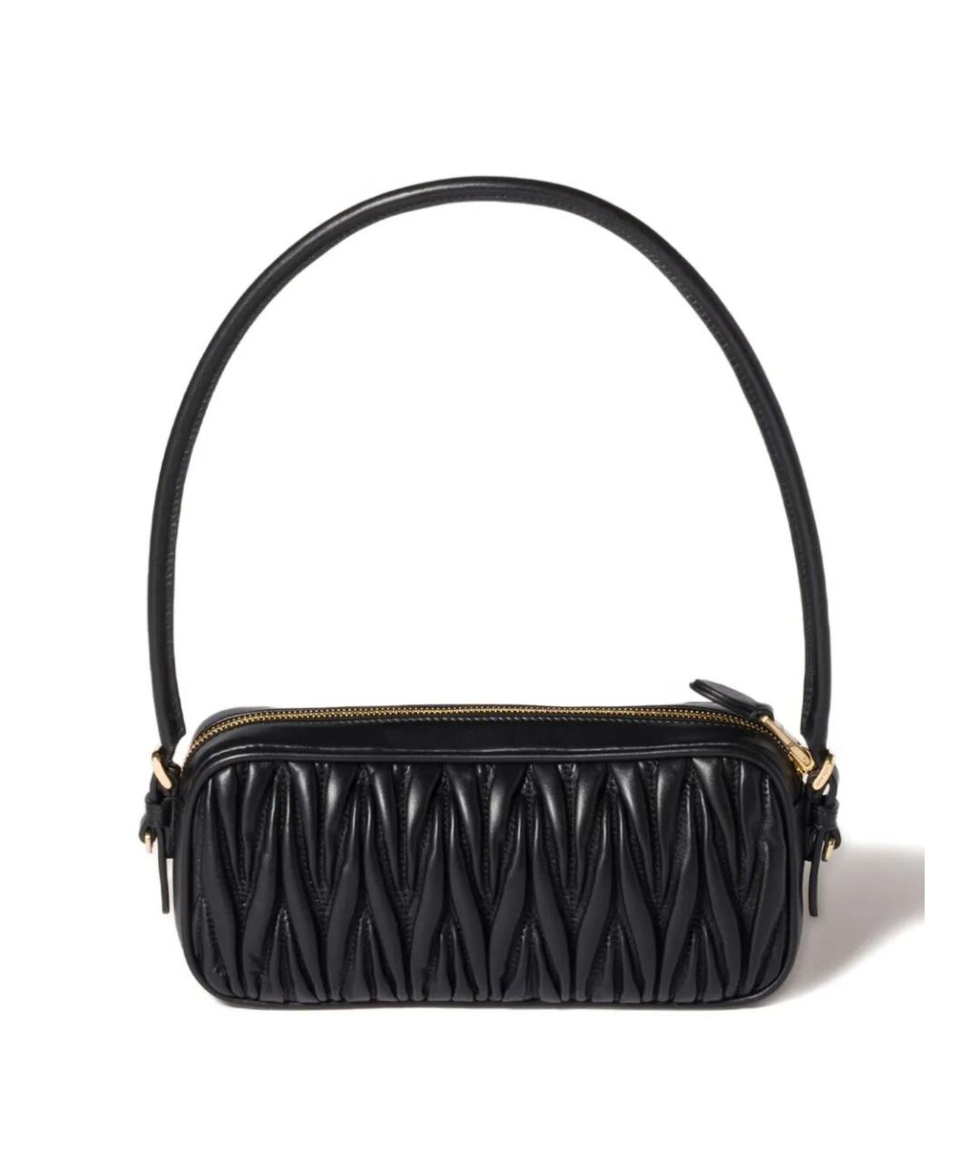 MIU MIU Черная кожаная сумка через плечо, фото 3