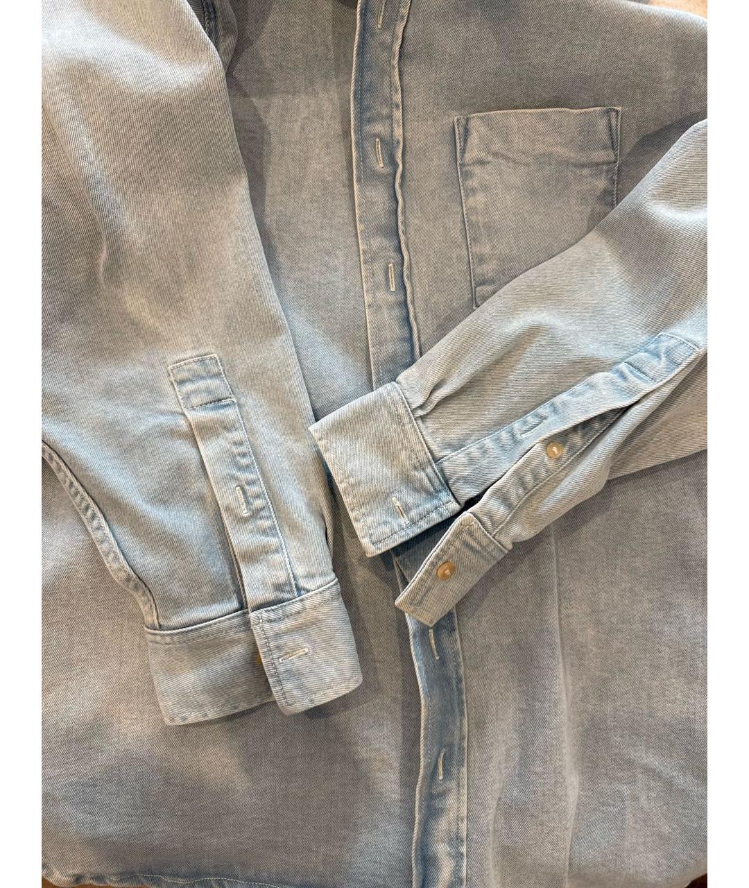 ACNE STUDIOS Голубая хлопковая кэжуал рубашка, фото 4