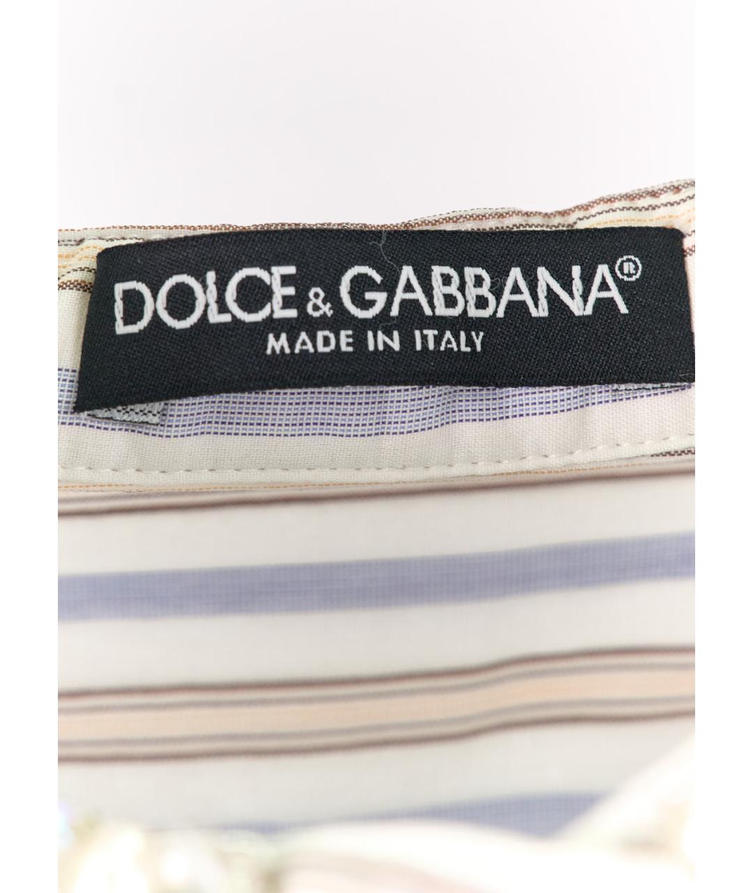 DOLCE&GABBANA Белая хлопковая рубашка, фото 4