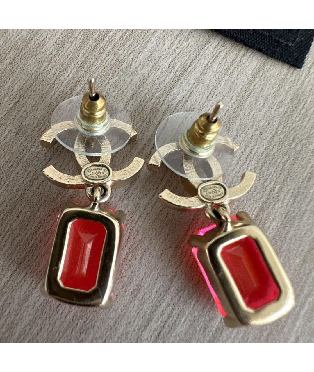 CHANEL Розовые серьги, фото 2