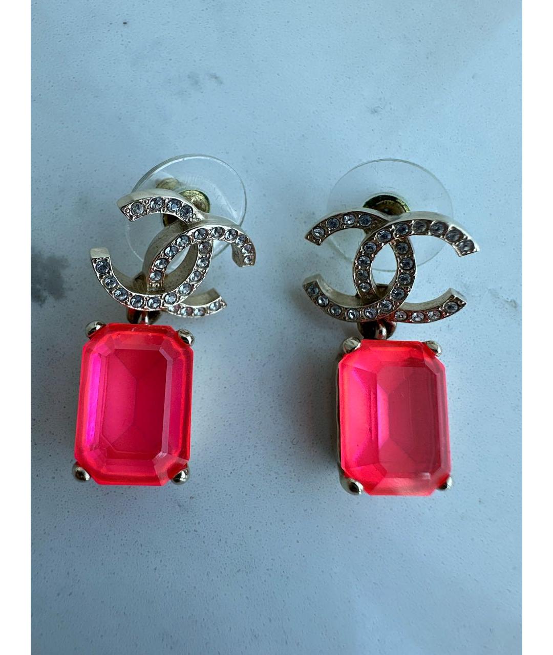 CHANEL Розовые серьги, фото 6