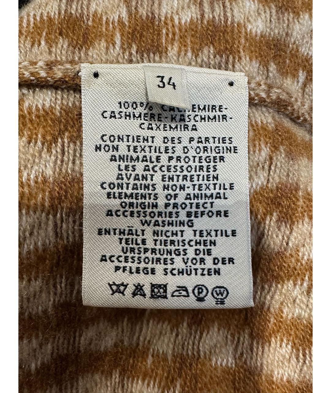 HERMES Коричневое кашемировое повседневное платье, фото 3