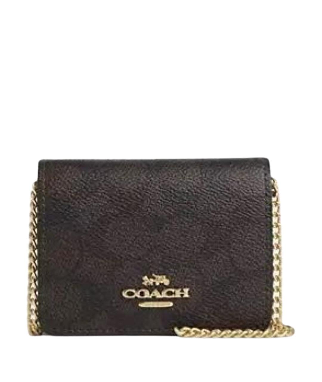 COACH Коричневый кожаный кошелек, фото 1