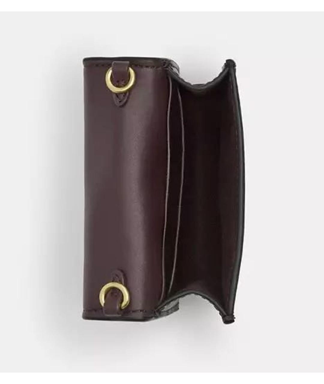 COACH Коричневый кожаный кошелек, фото 5