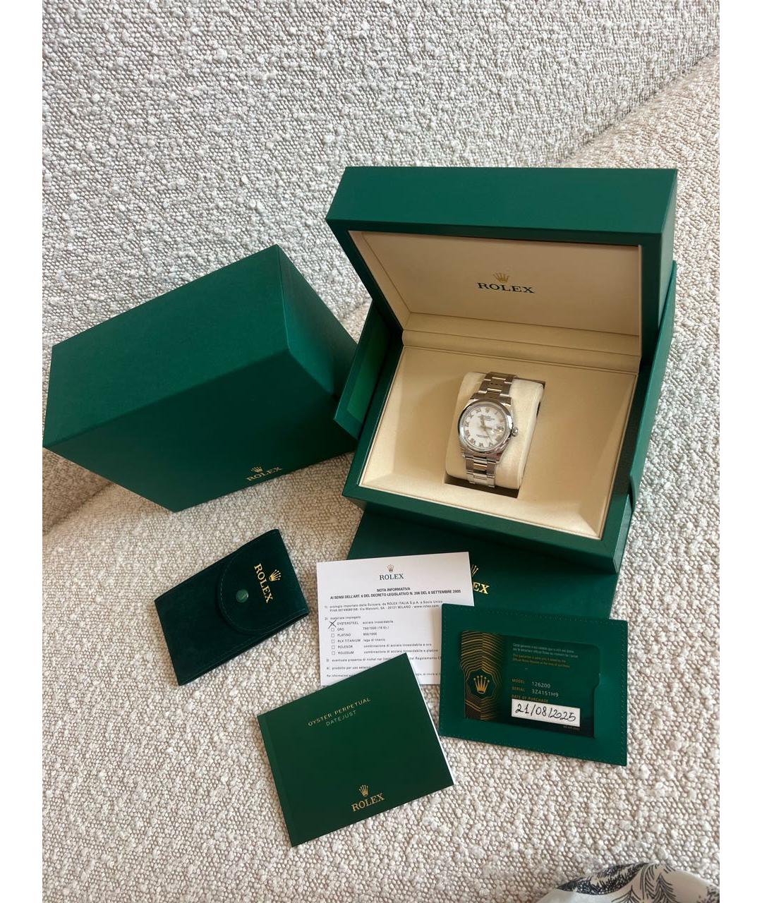 ROLEX Белые часы, фото 4