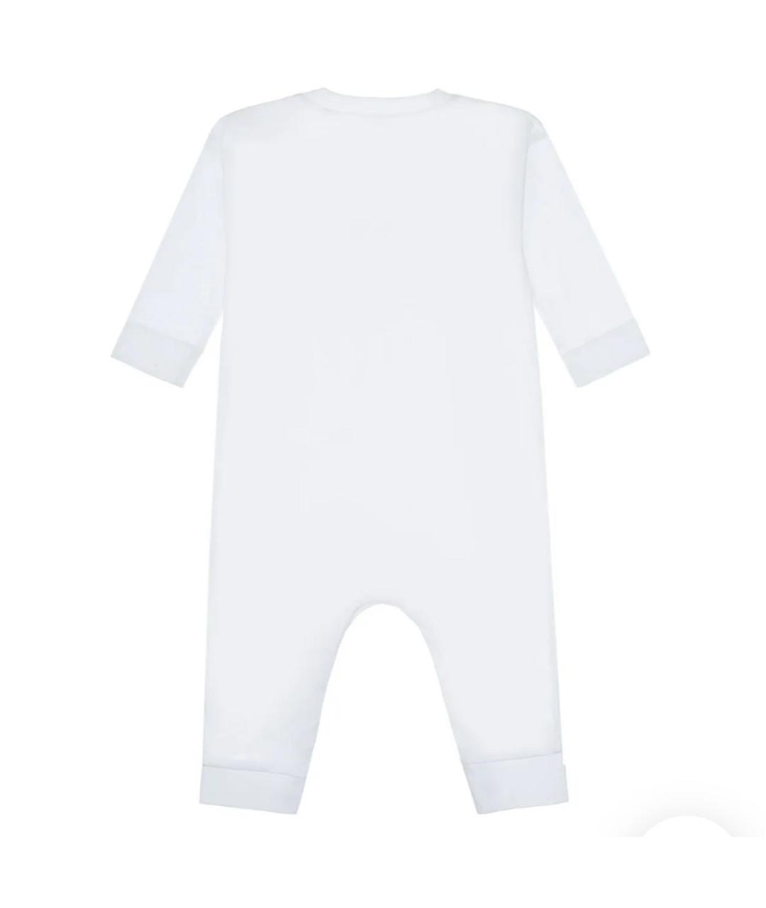 BURBERRY KIDS Белый хлопковый боди / песочник, фото 2