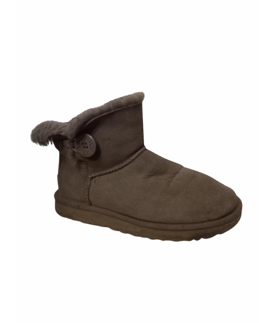 UGG AUSTRALIA Бежевые замшевые полусапоги, фото 1