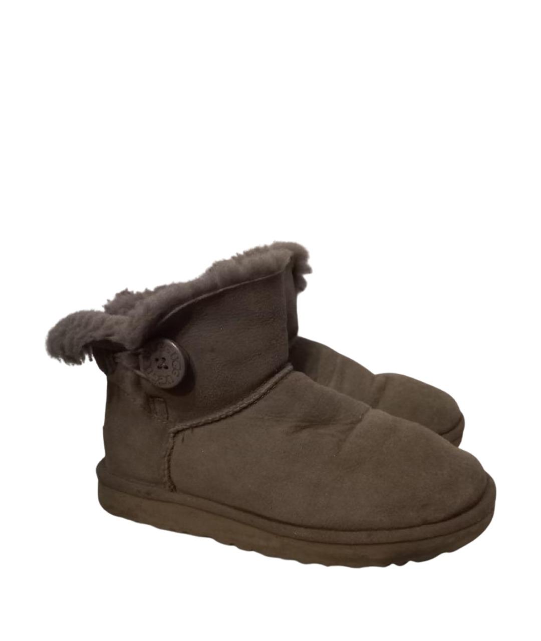 UGG AUSTRALIA Бежевые замшевые полусапоги, фото 7