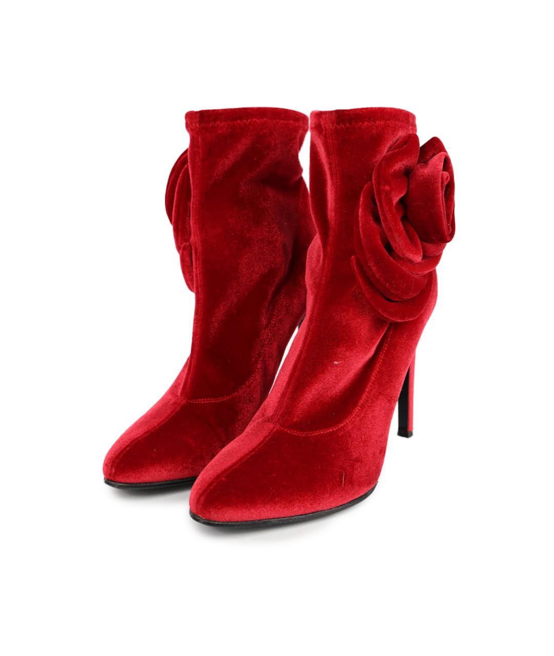 GIUSEPPE ZANOTTI DESIGN Красные текстильные ботильоны, фото 3