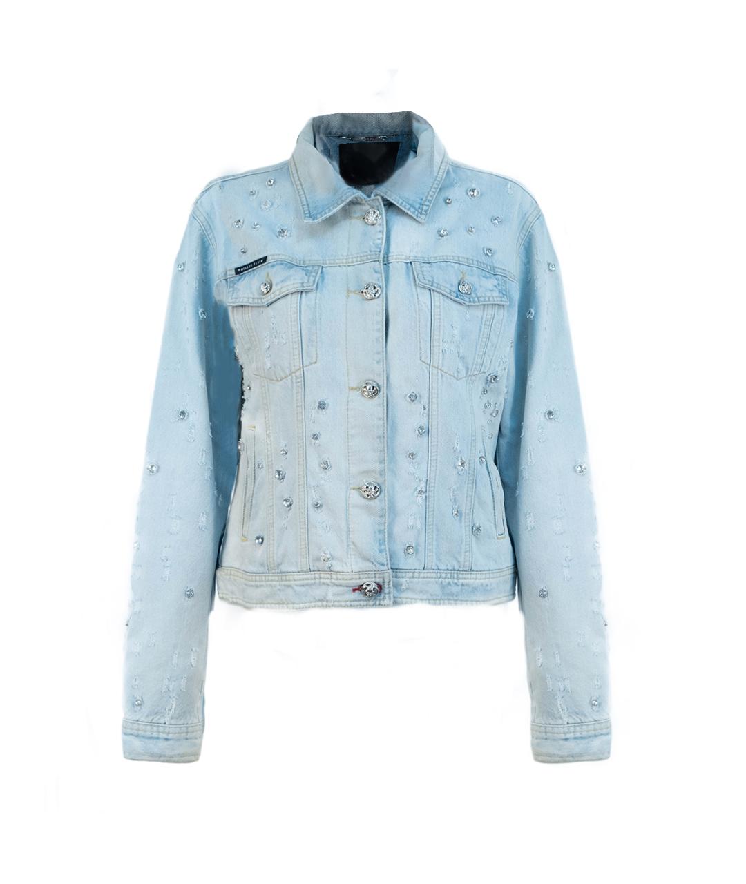 PHILIPP PLEIN Голубая деним куртка, фото 1