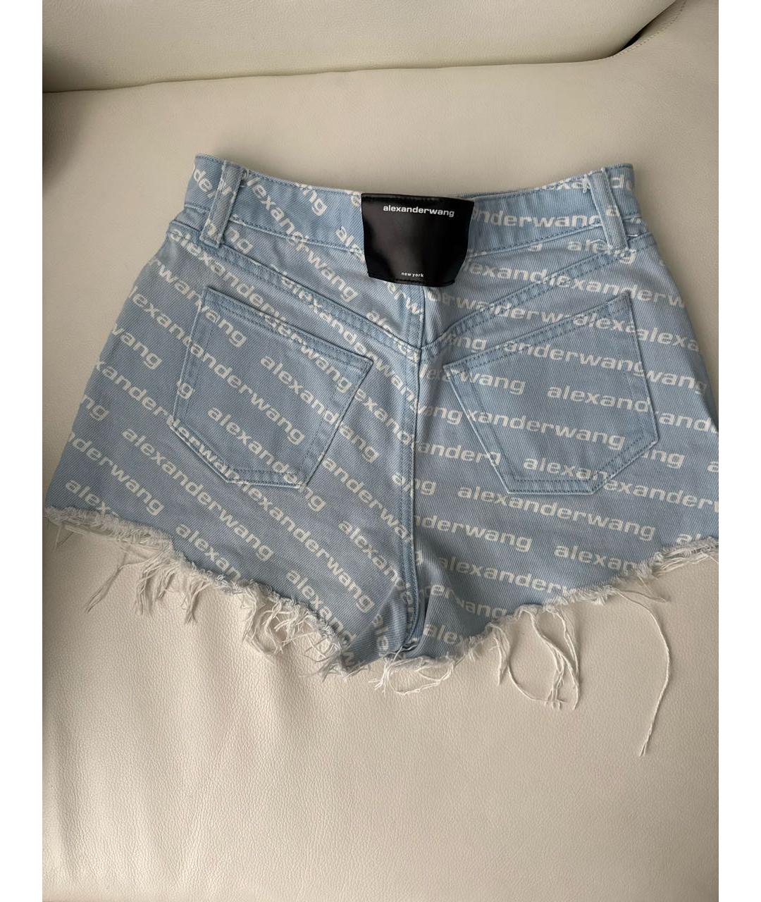 ALEXANDER WANG Голубые деним шорты, фото 2