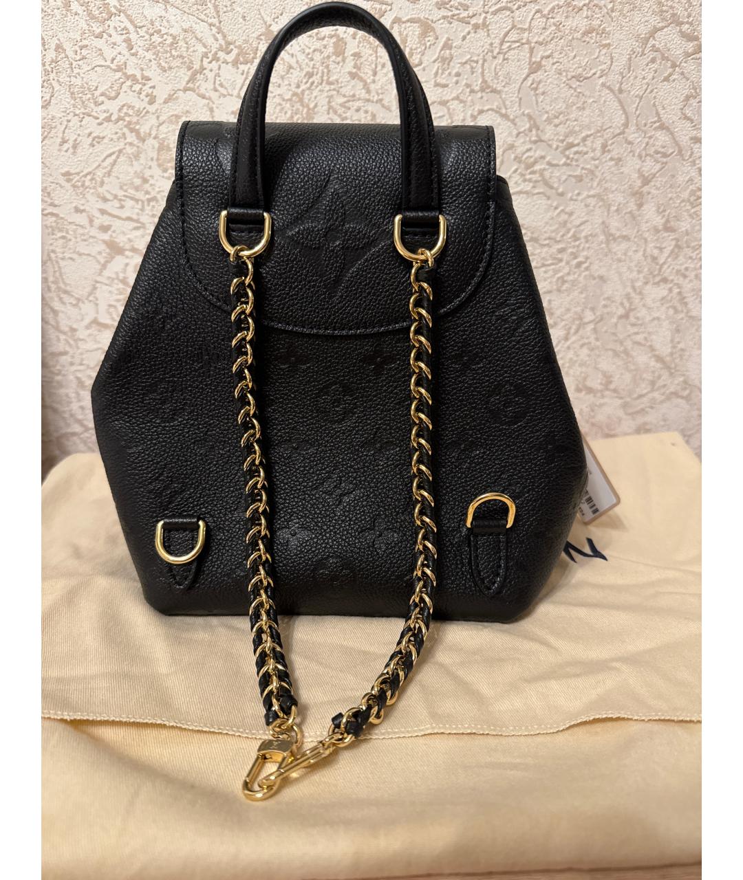 LOUIS VUITTON Черный кожаный рюкзак, фото 3