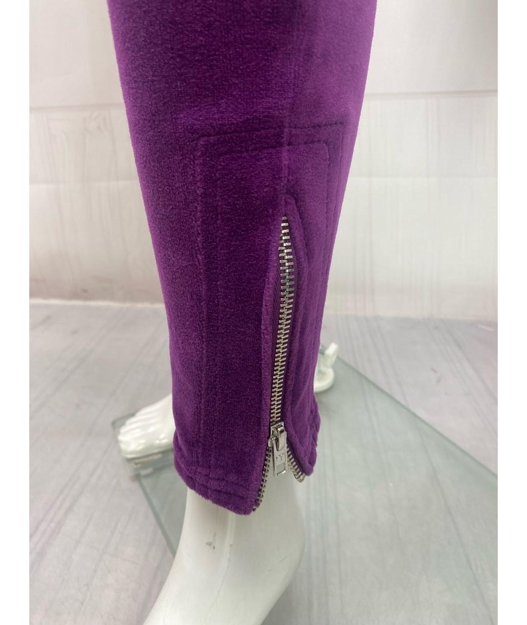 JUICY COUTURE Фиолетовые хлопковые леггинсы и велосипедки, фото 7