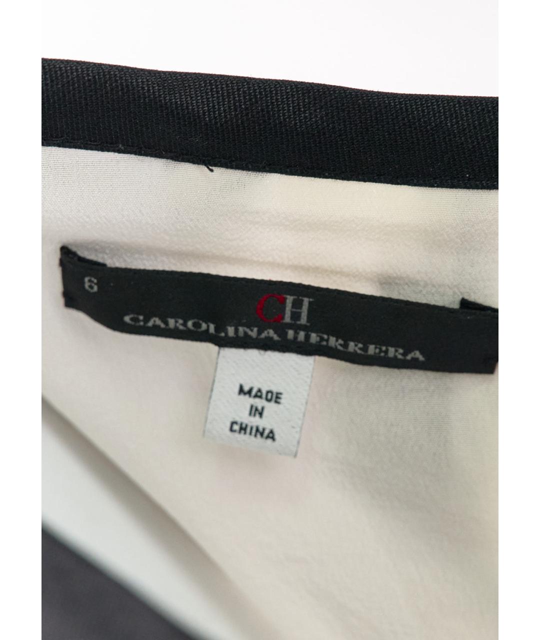 CAROLINA HERRERA Белое шелковое повседневное платье, фото 3