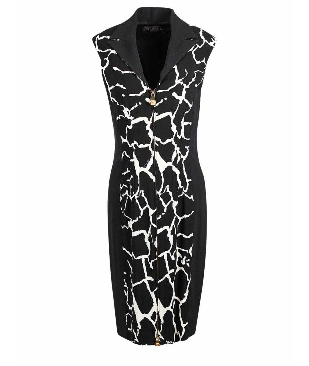 VERSACE Черное вискозное повседневное платье, фото 1