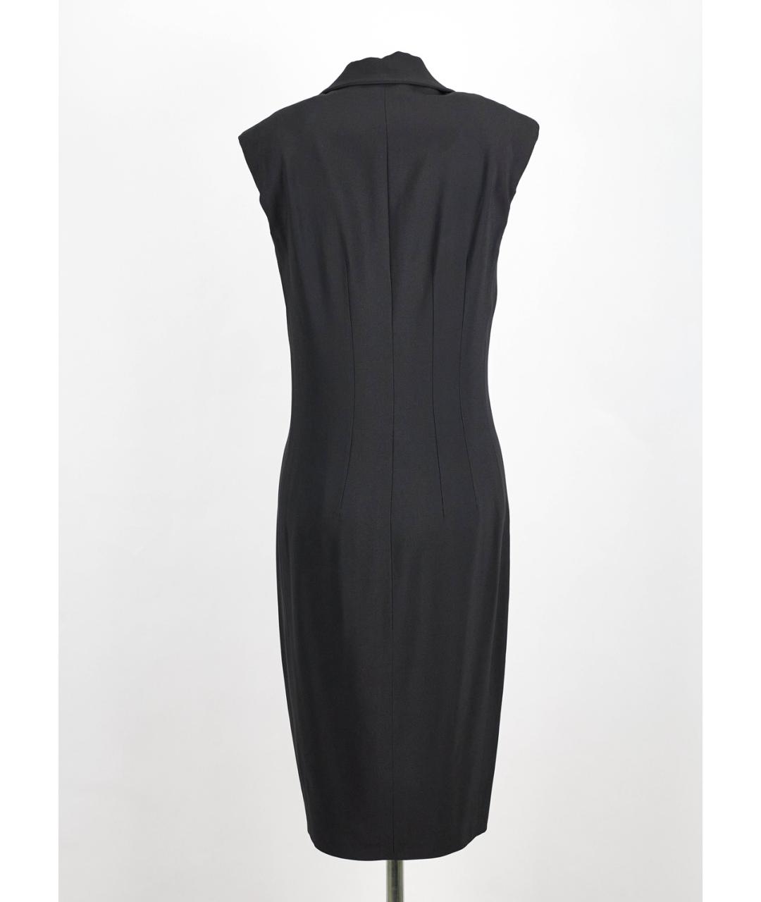 VERSACE Черное вискозное повседневное платье, фото 4