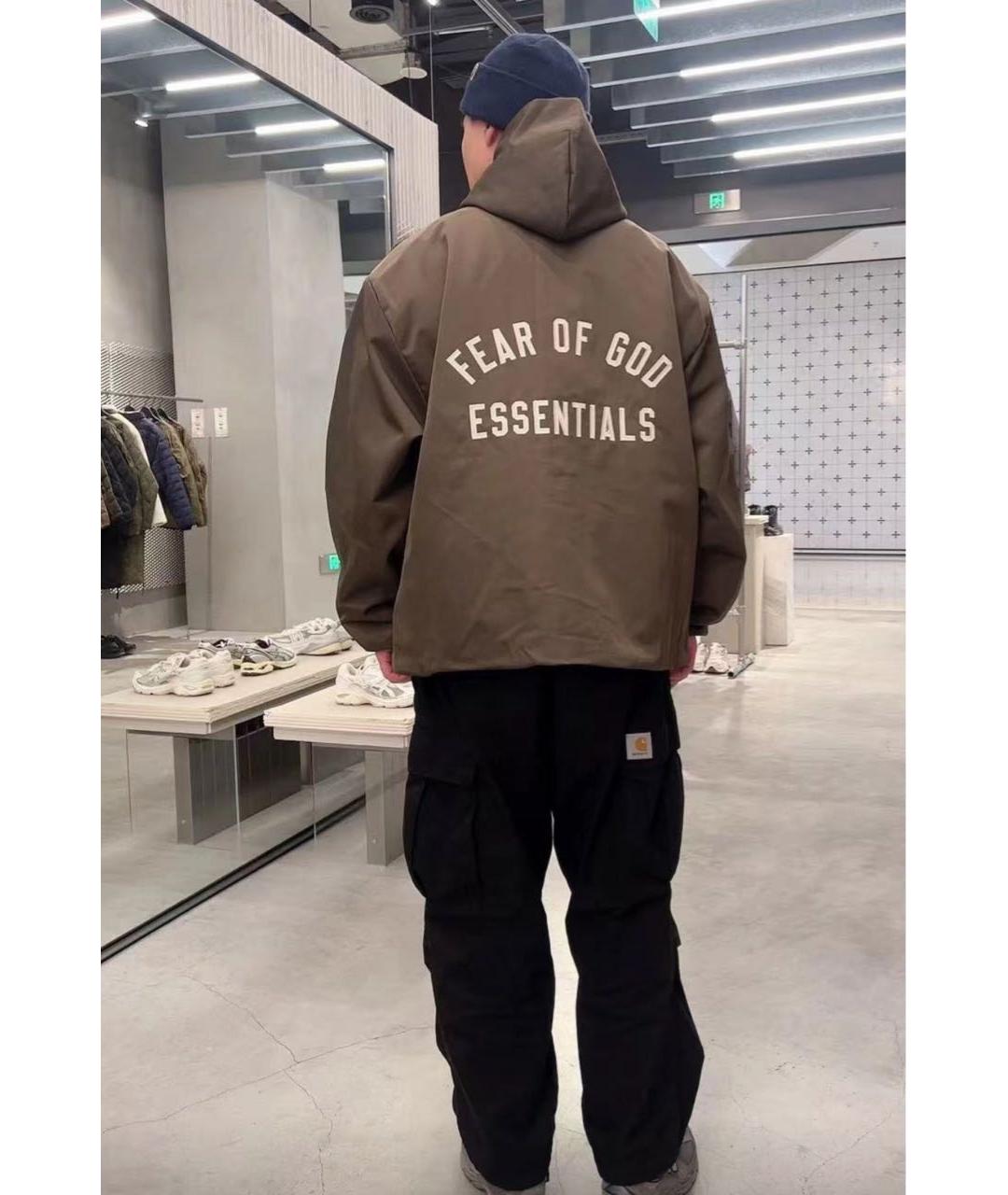 FEAR OF GOD ESSENTIALS Коричневая куртка, фото 5