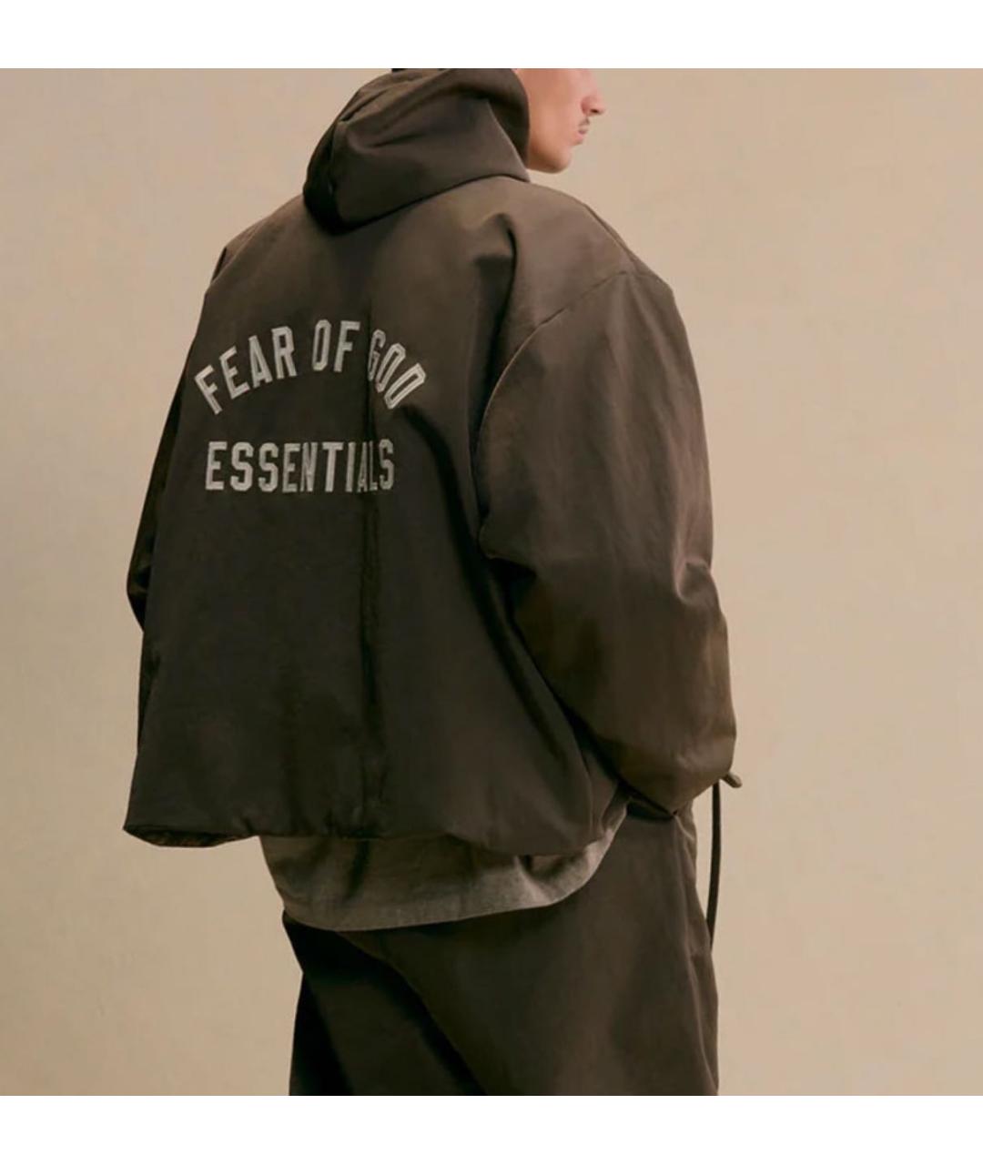 FEAR OF GOD ESSENTIALS Коричневая куртка, фото 3
