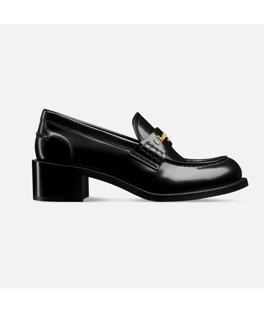 CHRISTIAN DIOR Черные кожаные лоферы, фото 2