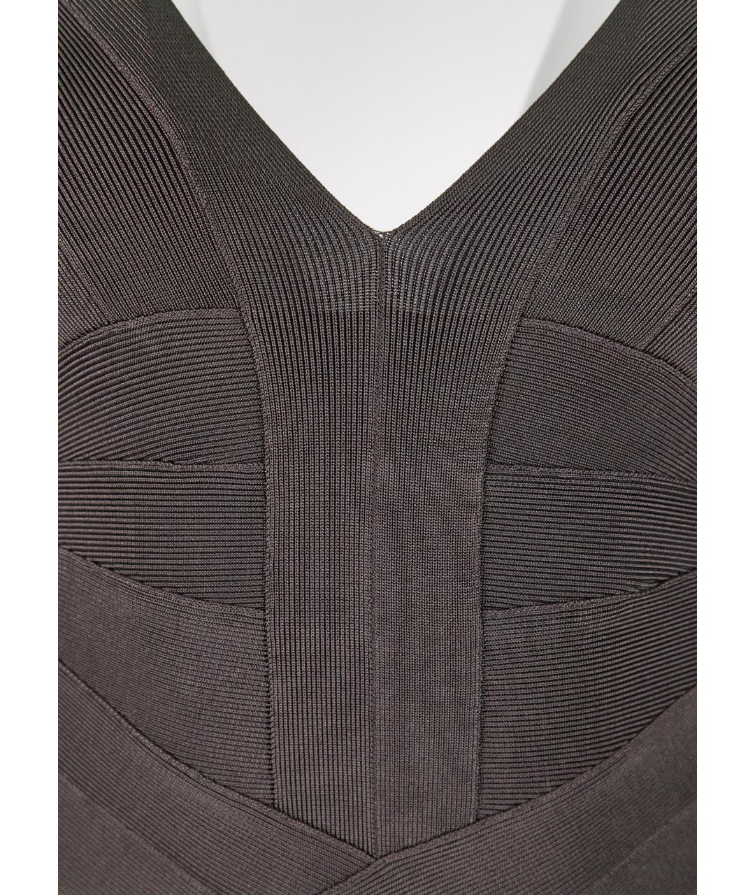 HERVE LEGER Серое коктейльное платье, фото 3