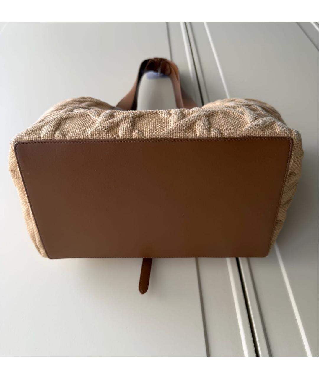 CHRISTIAN DIOR Коричневая кожаная сумка тоут, фото 5