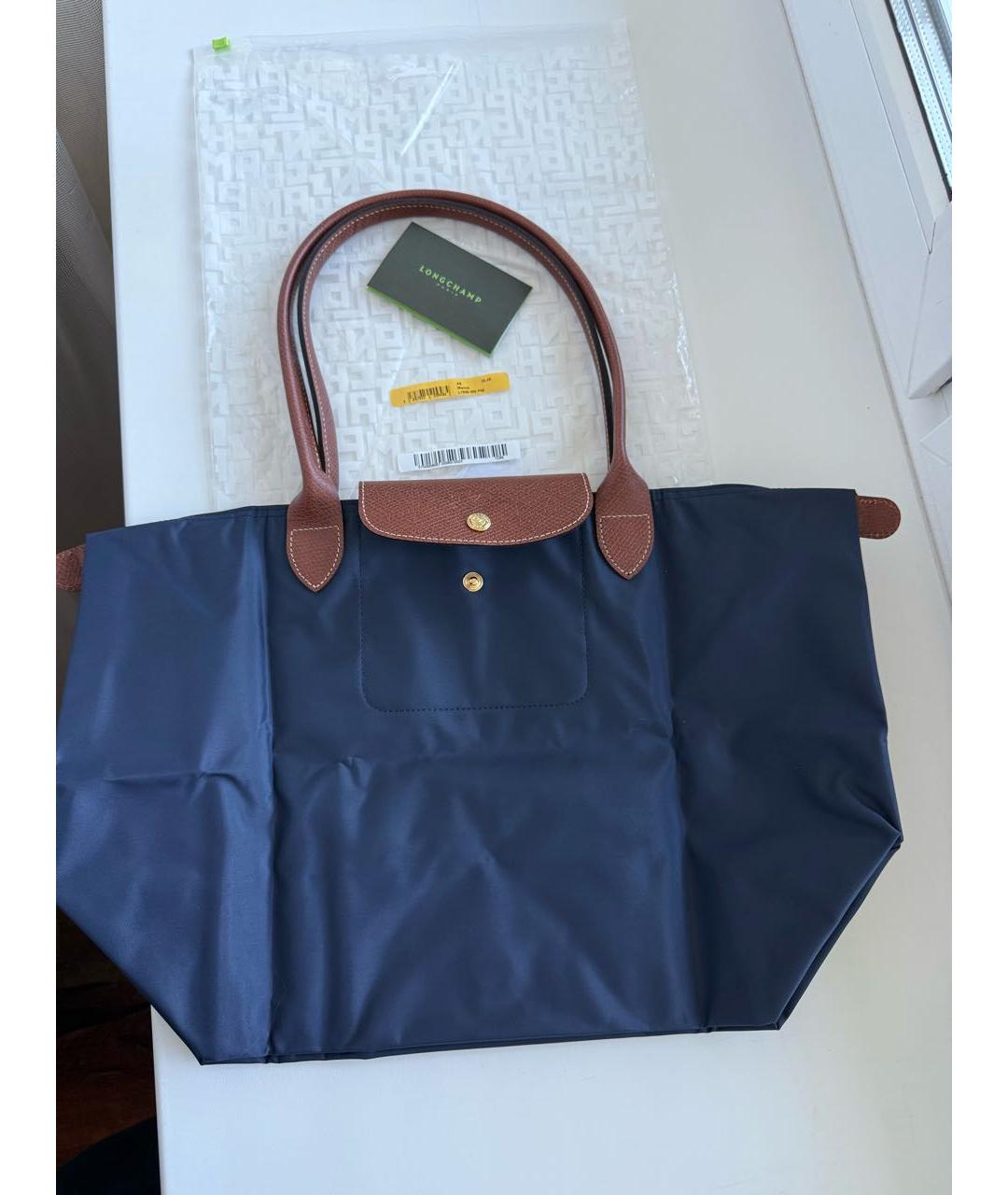 LONGCHAMP Темно-синяя сумка тоут, фото 6