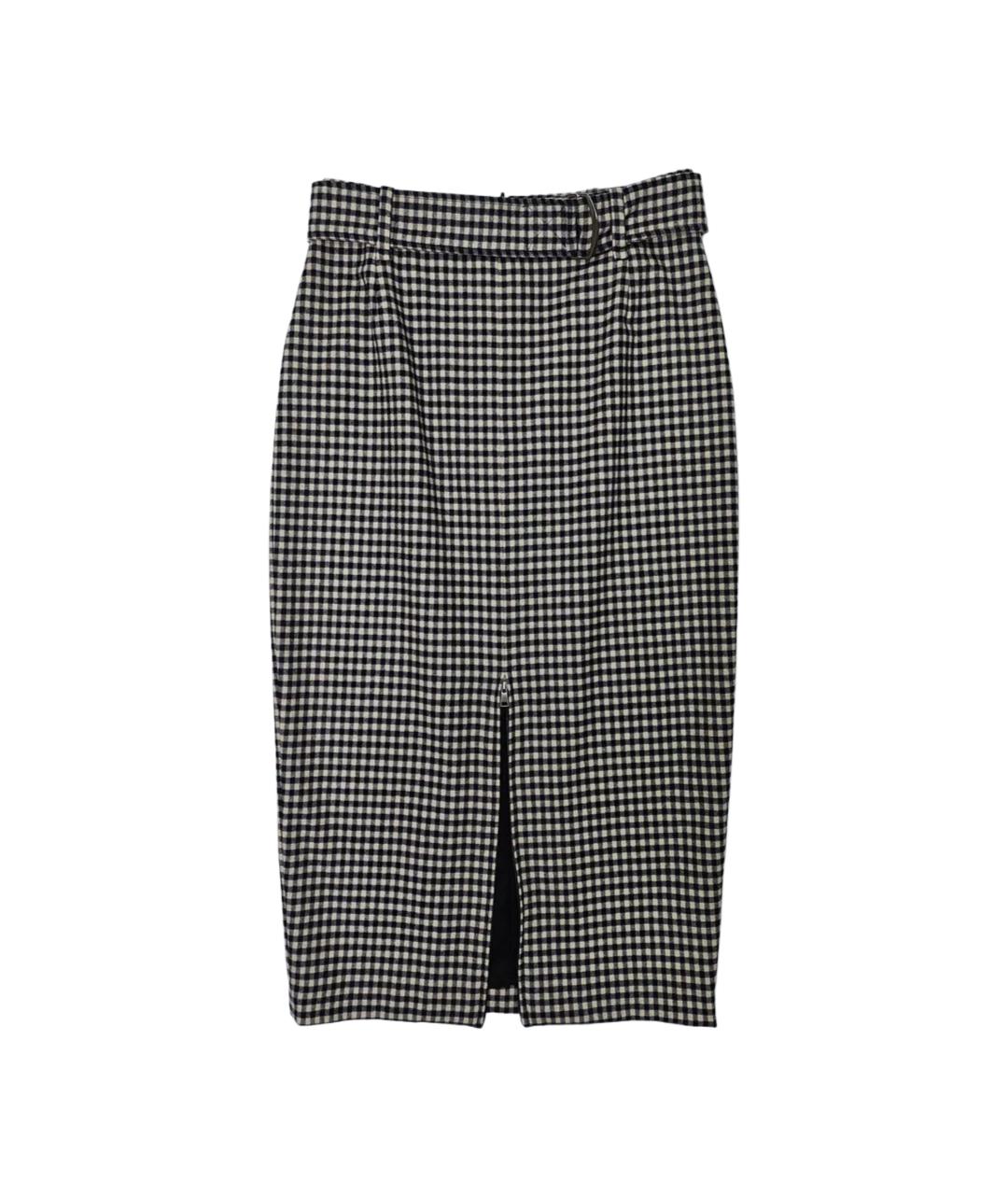 MAX MARA Синяя шерстяная юбка миди, фото 1
