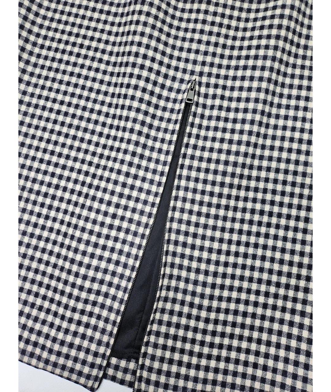 MAX MARA Синяя шерстяная юбка миди, фото 3