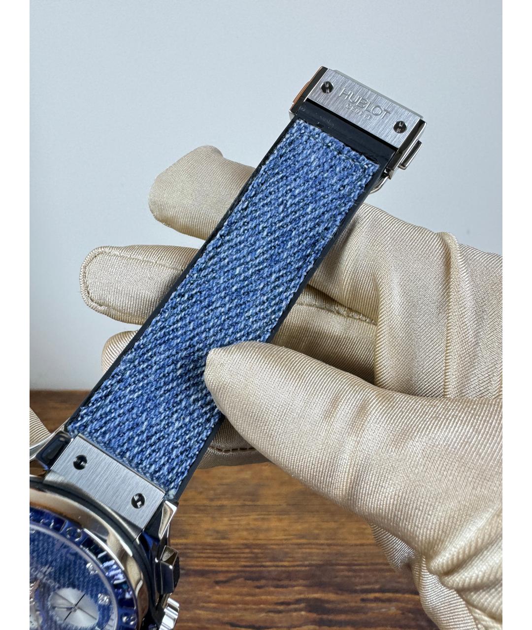 HUBLOT Голубые металлические часы, фото 4