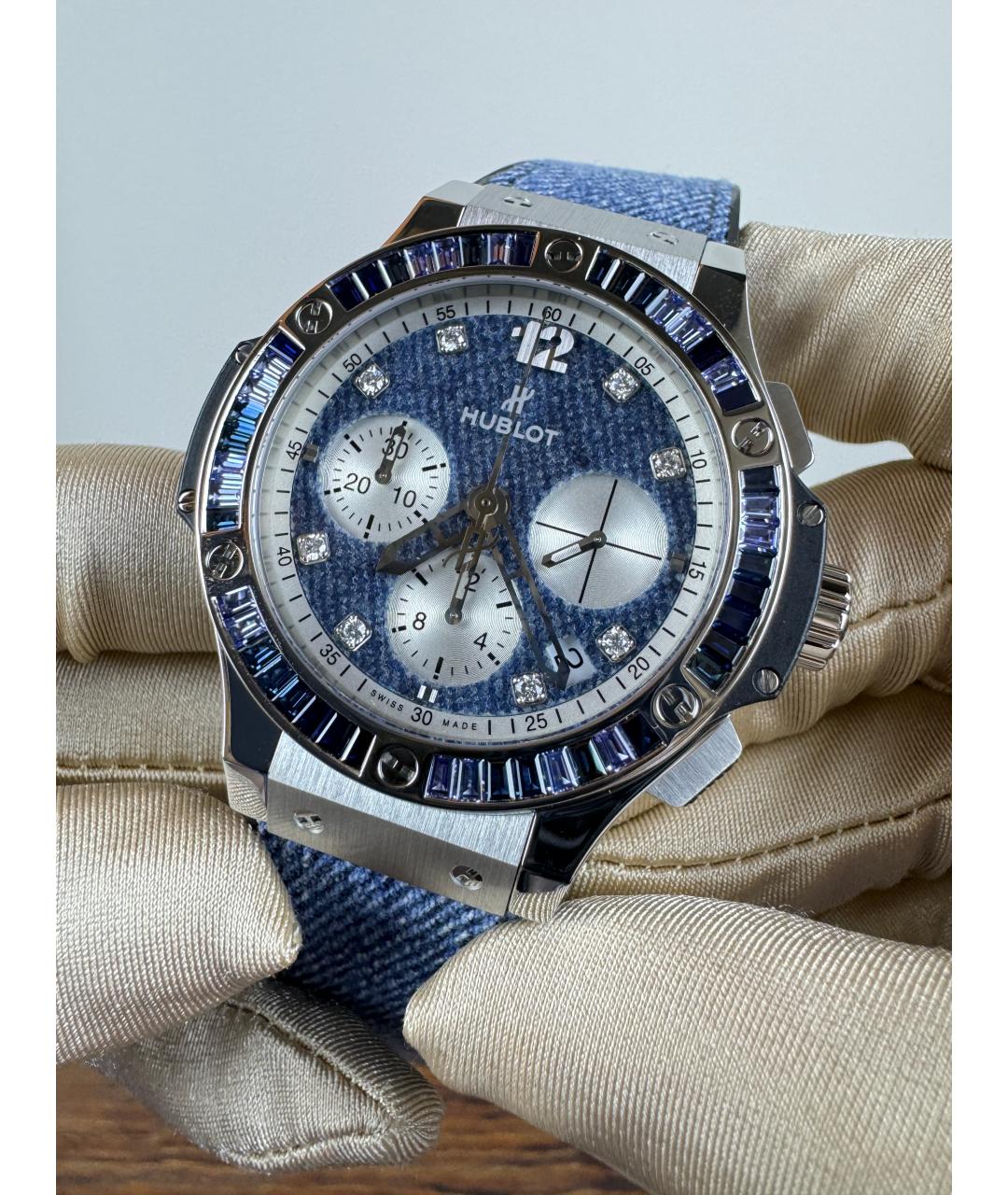 HUBLOT Голубые металлические часы, фото 2
