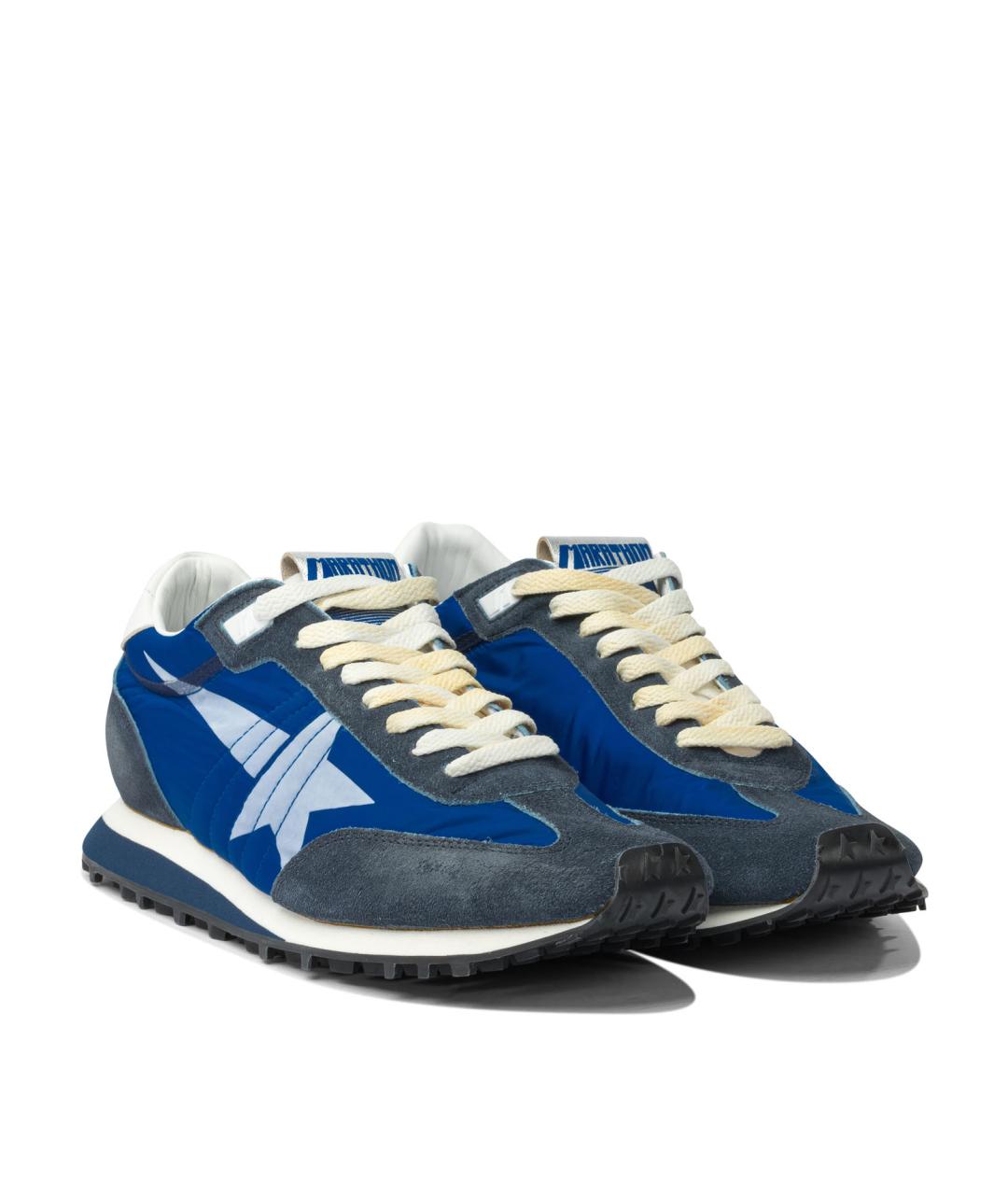 GOLDEN GOOSE DELUXE BRAND Синие низкие кроссовки / кеды, фото 2