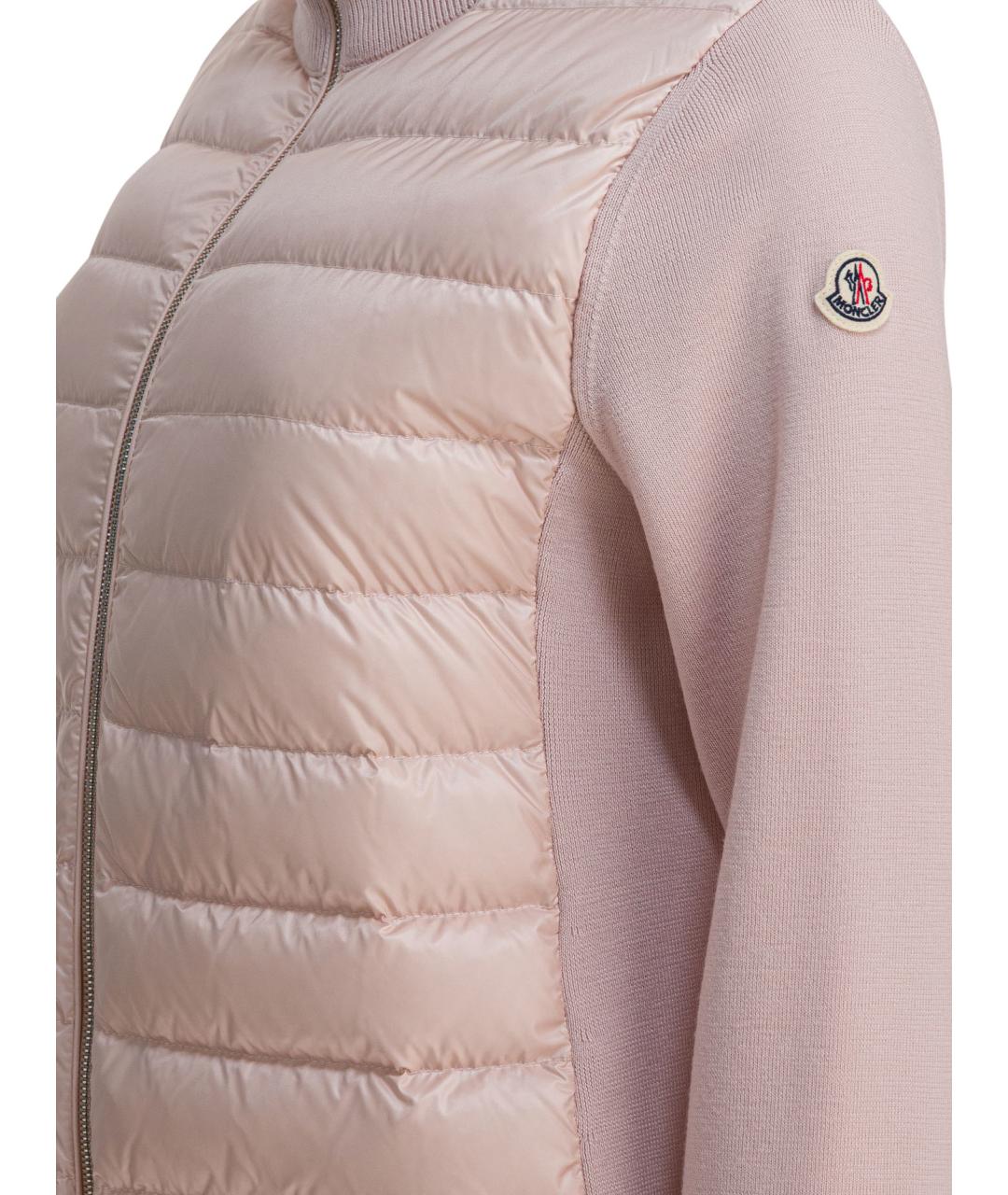 MONCLER Розовая полиамидовая куртка, фото 4