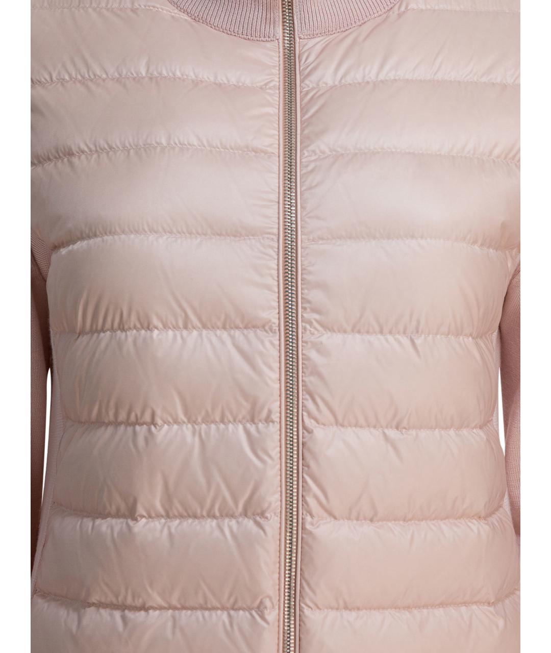 MONCLER Розовая полиамидовая куртка, фото 3