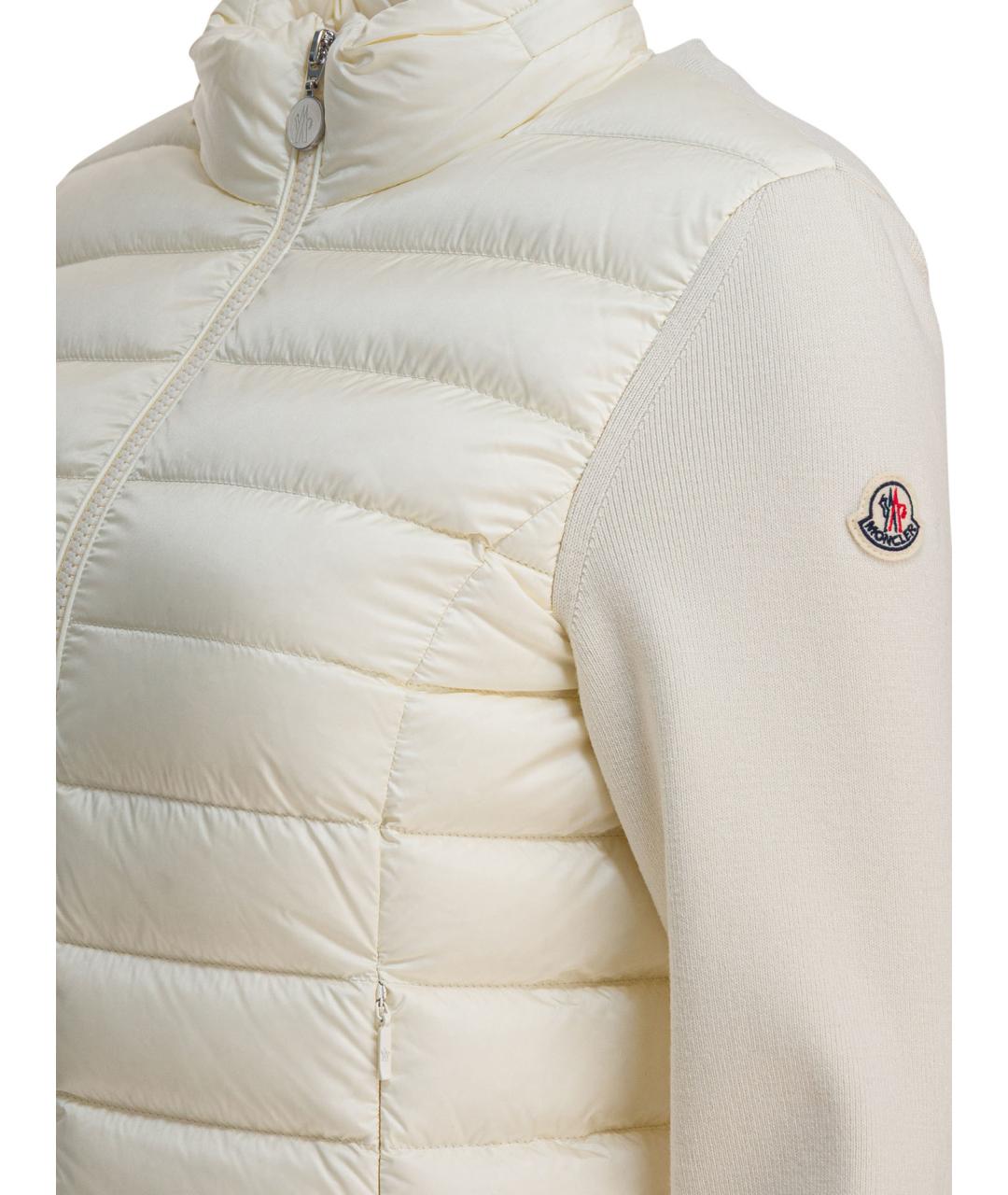 MONCLER Бежевая полиамидовая куртка, фото 4
