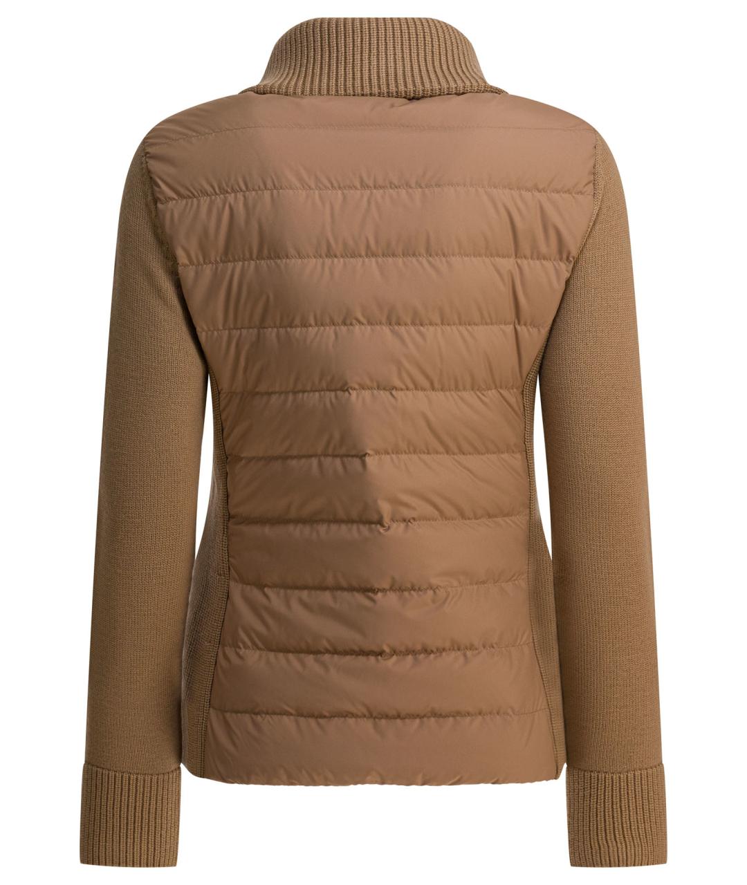 MONCLER Коричневая полиэстеровая куртка, фото 2