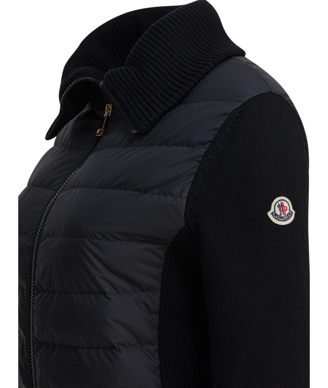 MONCLER Черная полиэстеровая куртка, фото 4