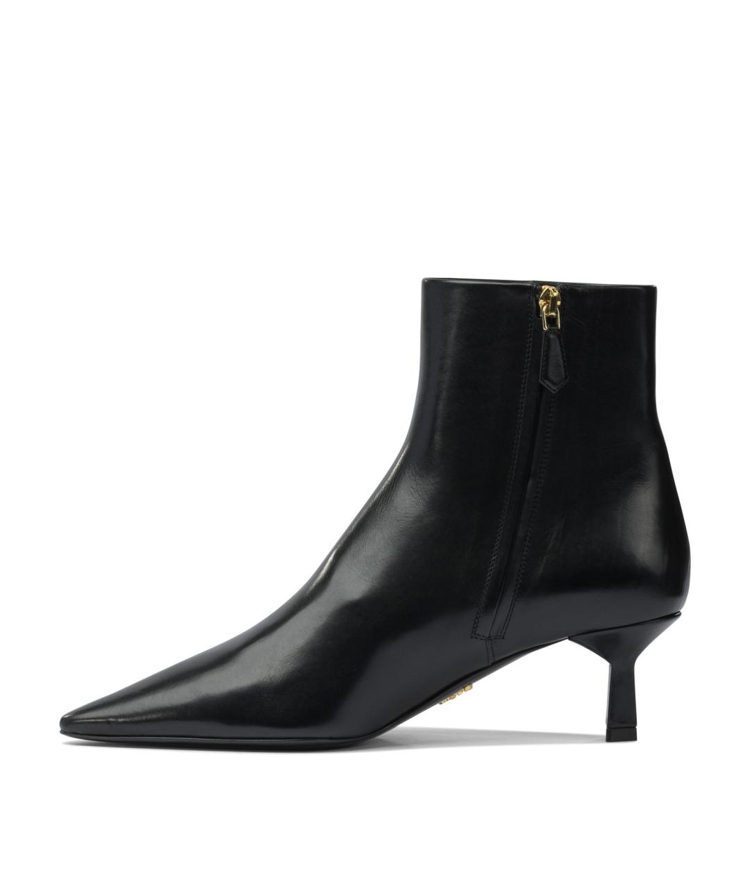 PRADA Черные кожаные ботильоны, фото 3